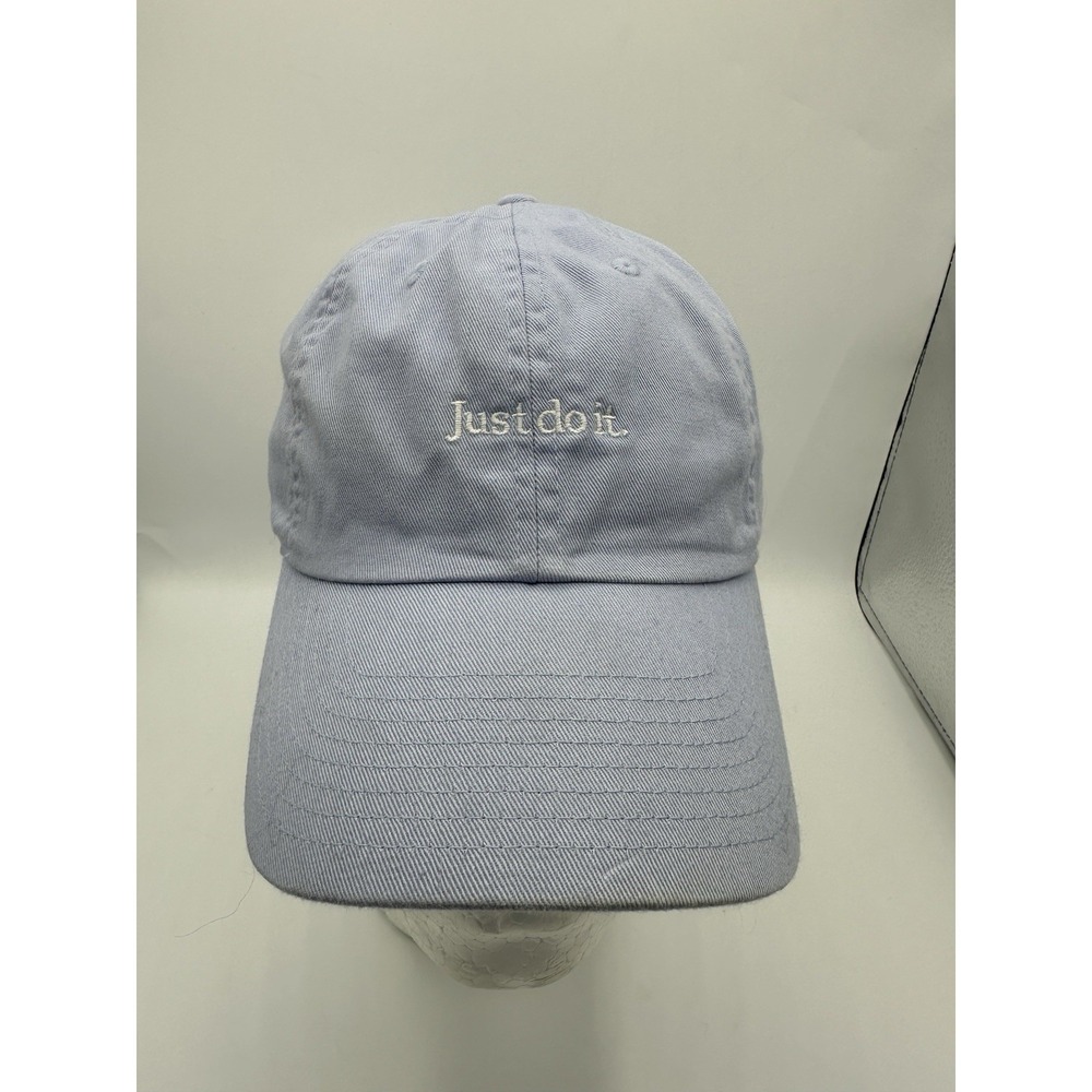 Nike Just Do It Strapback Hat Light Blue Heritage 86 Dad Cap One Size